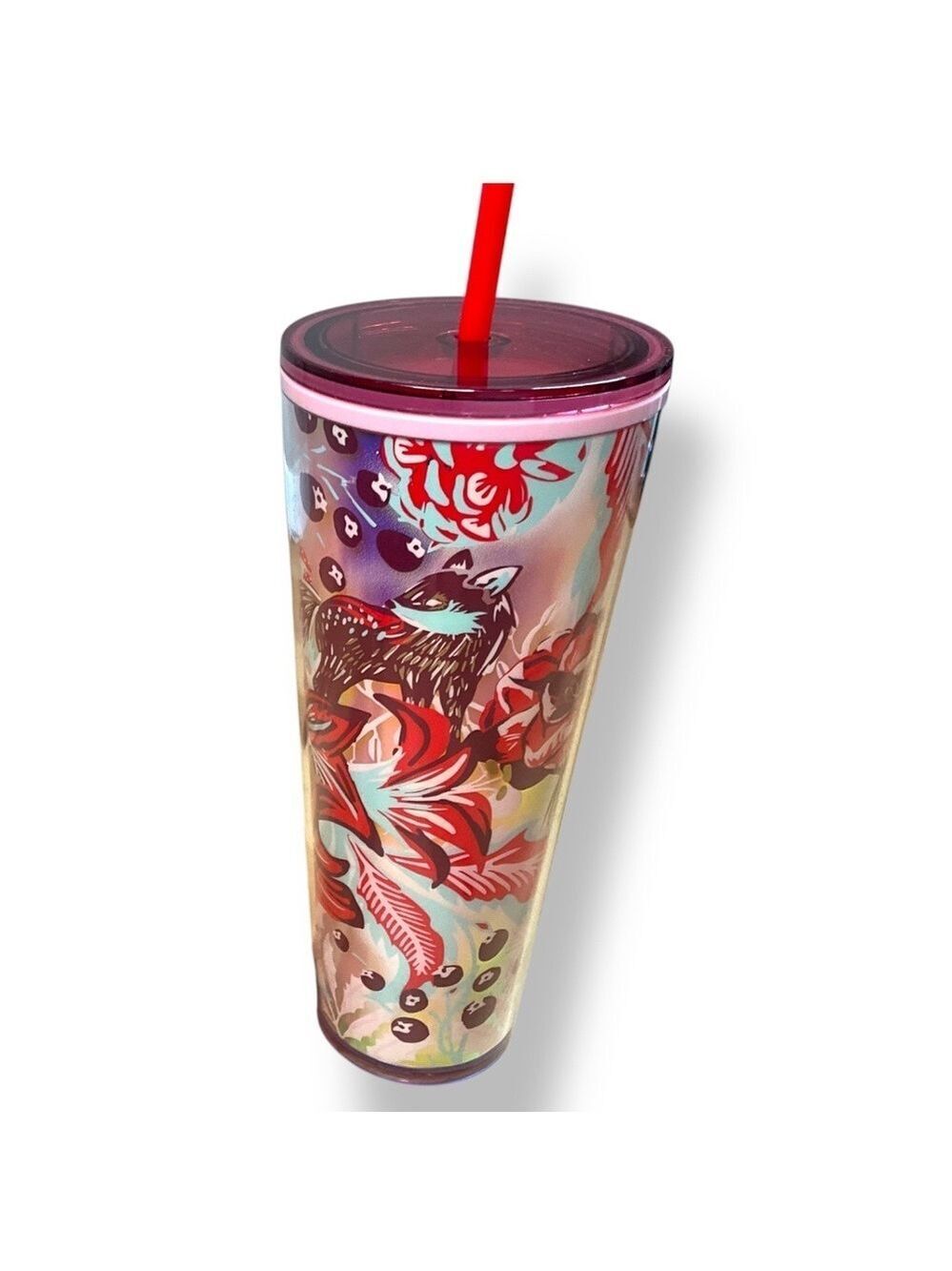 STARBUCKS Holiday 2022 Enchanted Forest Cup with Straw